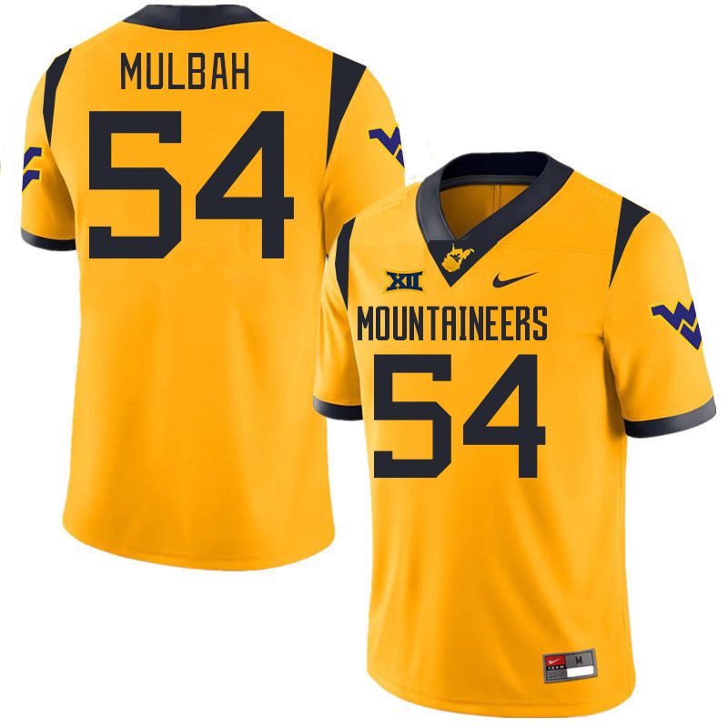 Men #54 Fatorma Mulbah West Virginia Mountaineers College 2024 New Uniforms Football Jerseys Stitche